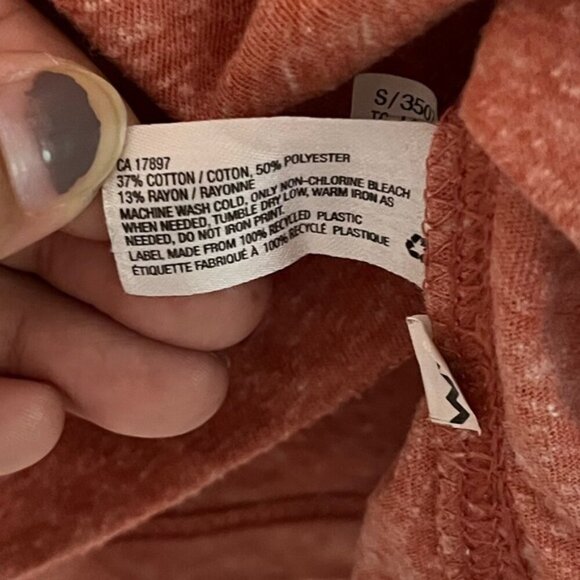 Gap Rust Heathered Long Sleeve Crewneck Pullover, Size Small - Picture 10 of 12